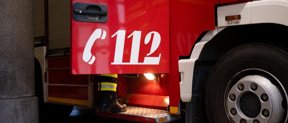 Feuerwehrleute löschen die brennenden Bäume. (Symbolbild)