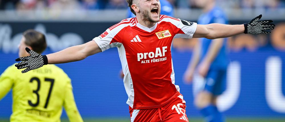 Trifft zum 1:0 für Union: Benedikt Hollerbach