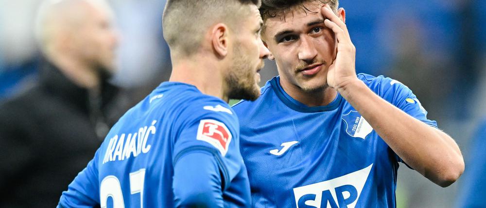 Ratlos: Hoffenheims Andrej Kramaric (li.) und Tom Bischof