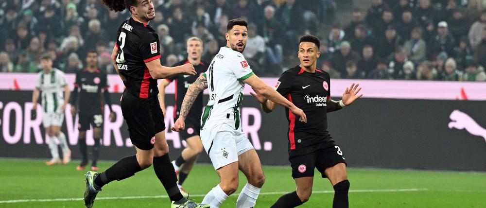 Tim Kleindienst erzielt die Gladbacher Führung gegen Frankfurt