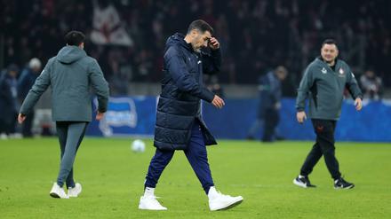 Blick nach unten. Cristian Fiél kassierte am Samstagabend gegen den 1. FC Kaiserslautern die nächste Niederlage.