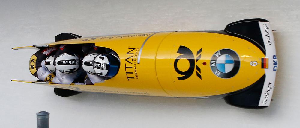 Johannes Lochner gewinnt vor Francesco Friedrich den EM-Titel im Viererbob.