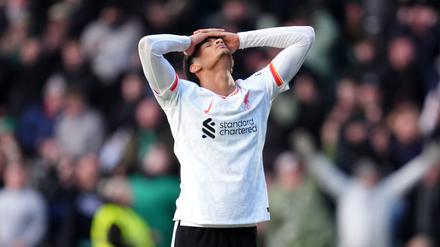 Kann die Niederlage nicht fassen: Liverpools Jarell Quansah.