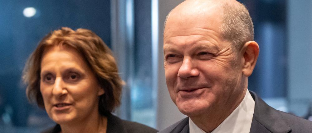 Olaf Scholz und seine Frau Britta Ernst.