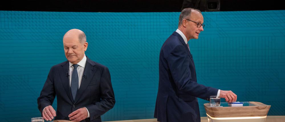 Olaf Scholz und Friedrich Merz.