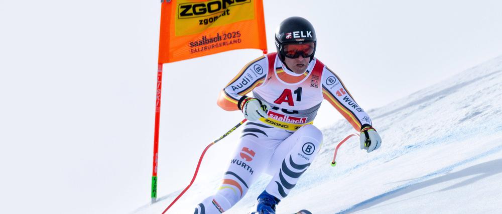 Romed Baumann enttäuschte in der Abfahrt mit Platz 20. In der Team Kombi Disziplin kann er sich mit Linus Straßer nochmal beweisen.