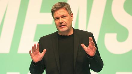 Grünen-Kanzlerkandidat Robert Habeck am 8. Februar auf einer Veranstaltung der Grünen.