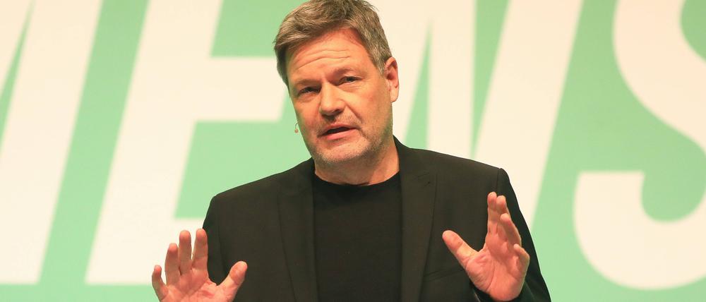Grünen-Kanzlerkandidat Robert Habeck am 8. Februar auf einer Veranstaltung der Grünen.