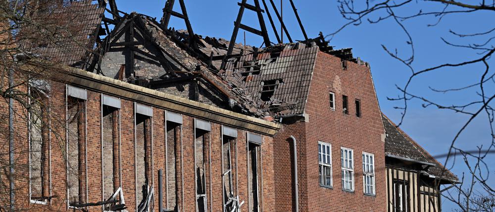 Das ehemalige Landtagsgebäude in Potsdam wurde bei einem Brand am 5. August 2023 stark beschädigt.