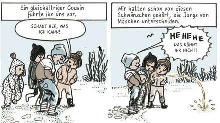 Eine Szene aus Ulli Lusts Buch „Die Frau als Mensch“.
