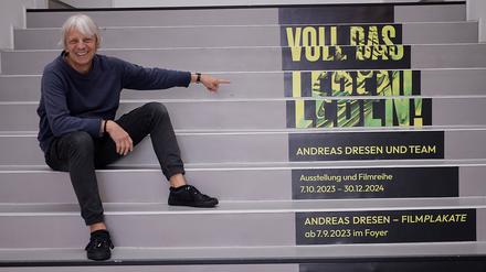 Andreas Dresen 2023 in der Ausstellung „ Voll das Leben. Andreas Dresen und Team“ im Filmmuseum Potsdam.