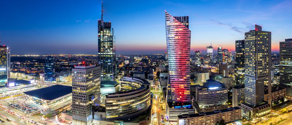 Die Skyline Warschaus symbolisiert den wirtschaftlichen Erfolg Polens. 