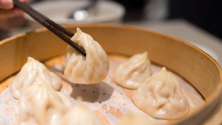 Chinese style steamed soup bun in restaurant