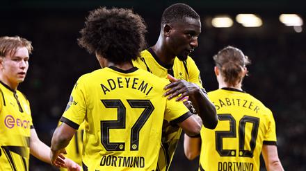 Verhaltene Freude beim BVB nach dem 3:0-Sieg in Lissabon.