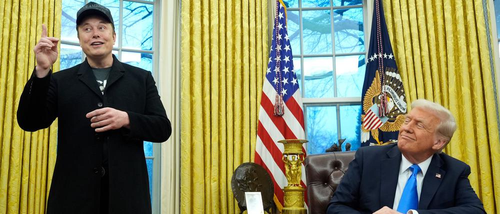 Das Programm, mit dem Trump (r) und Musk (l) Zehntausende Staatsdiener loswerden wollen, hat eine wichtige juristische Hürde genommen.