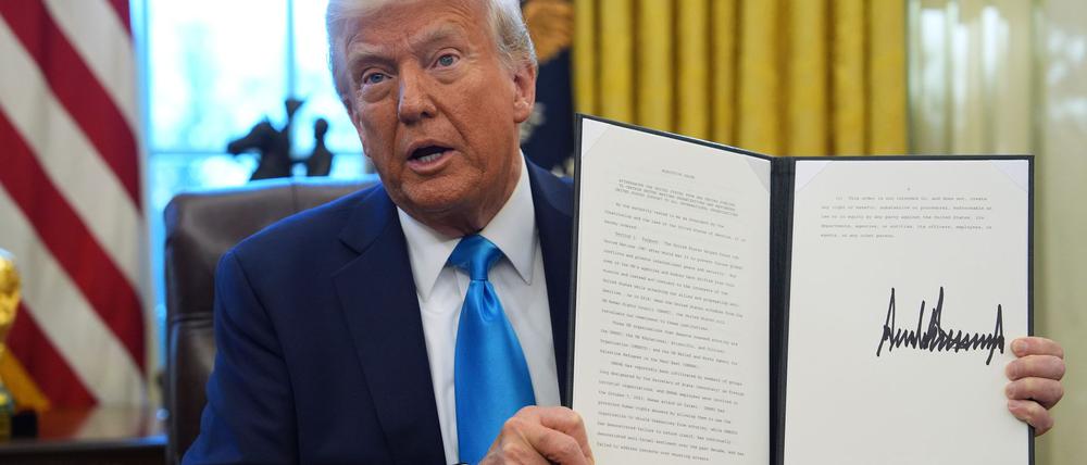Trump wird nicht müde, immer neue Anordnungen zu unterzeichnen. (Archivbild)