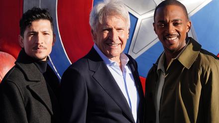 Harrison Ford und Anthony Mackie während einem Fototermin für „Captain America: Brave New World“. (Archivbild)