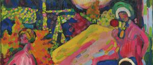 Da war Kandinsky noch expressionistisch unterwegs: „Weißer Klang“ aus dem Jahr 1908, zu sehen in der Ausstellung im Barberini.