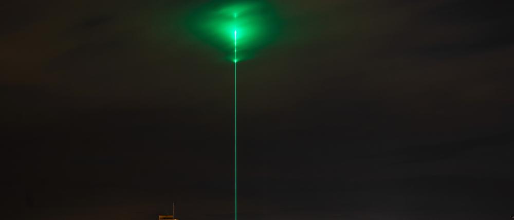 Ein grüner Laser der Firma Trumpf.
