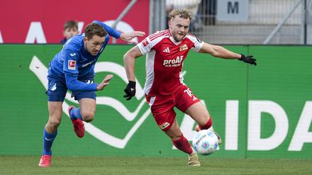 Benedict Hollerbach (rechts) erzielte gegen Hoffenheim einen Doppelpack, zog sich aber auch eine kleine Verletzung zu.