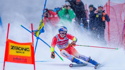 Der Schweizer Topstar Marco Odermatt fuhr im WM-Riesenslalom nur auf Rang vier.