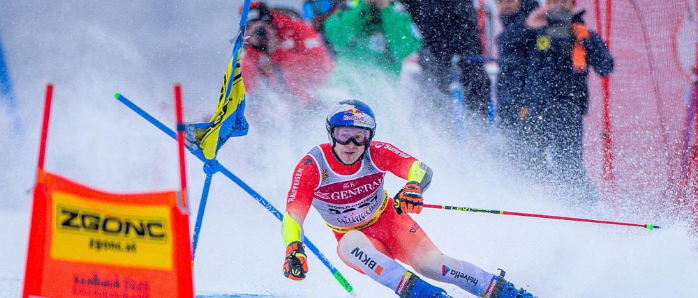 Der Schweizer Topstar Marco Odermatt fuhr im WM-Riesenslalom nur auf Rang vier.