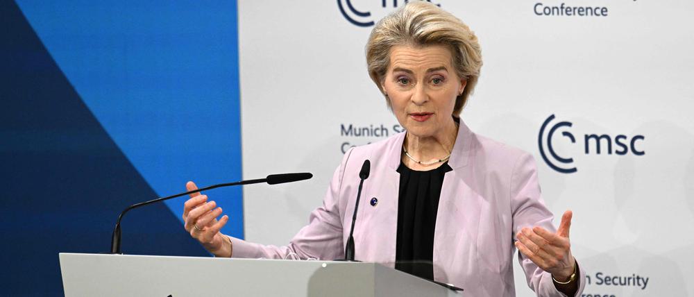 Ursula von der Leyen auf der Sicherheitskonferenz. 