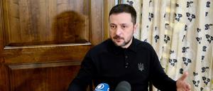 Wolodymyr Selenskyj, Präsident der Ukraine, spricht am Rande der 61. Münchner Sicherheitskonferenz.