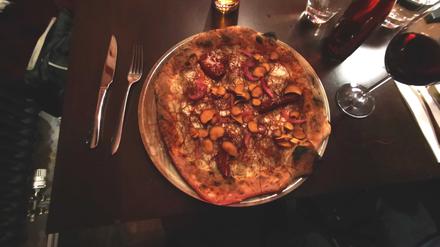 Pizza mit Topinambur