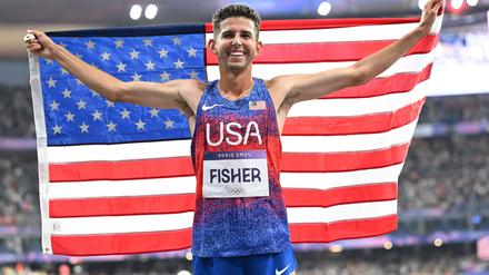 Grant Fisher wurde bei den Sommerspielen in Paris Dritter über die 10.000 Meter.