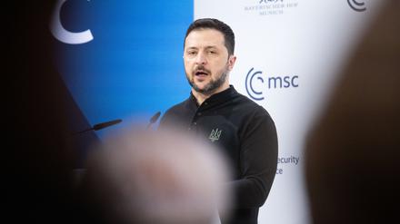 Wolodymyr Selenskyj, Präsident der Ukraine, spricht während der 61. Münchner Sicherheitskonferenz (MSC). 