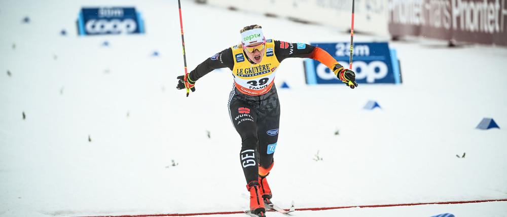 Victoria Carl wird Dritte in Falun