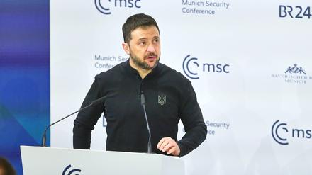 Wolodymyr Selenskyj, der Präsident der Ukraine, auf der Münchner Sicherheitskonferenz