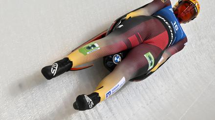 Die WM-Zweite Merle Fräbel kommt beim Weltcup in Pyeongchang auf Rang zwei.