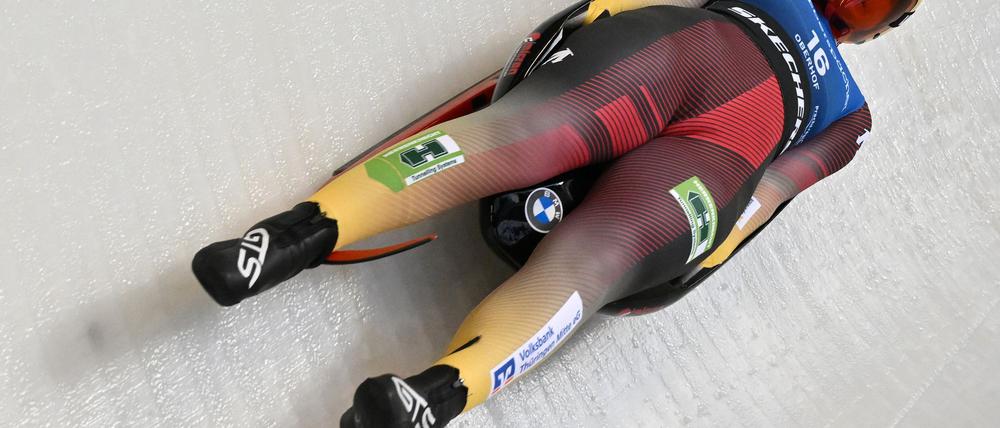 Die WM-Zweite Merle Fräbel kommt beim Weltcup in Pyeongchang auf Rang zwei.