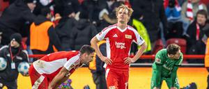 Tom Rothe und Rani Khedira unterlagen am Samstag mit Union gegen Gladbach.
