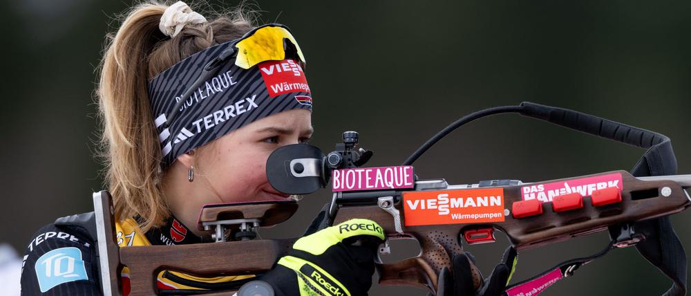 Johanna Puff startet erstmals bei einer Biathlon-WM.