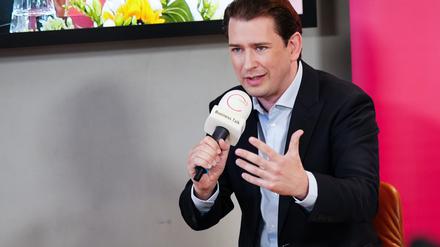 Sebastian Kurz, ehemaliger Bundeskanzler von Österreich, spricht im Rahmen eines Wirtschaftsgesprächs in Wien. 
