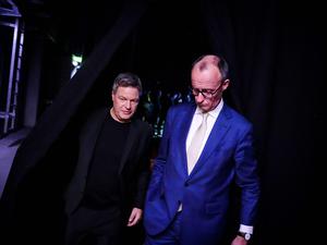 Robert Habeck und Friedrich Merz (r.) werden wohl keine Freunde mehr.