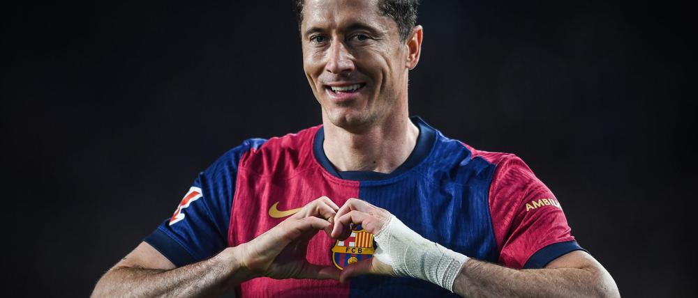 Dank des Treffers von Lewandowski ist Barcelona wieder Erster.
