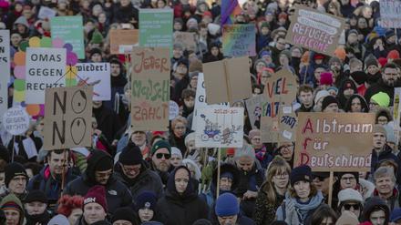 Anti-AfD-Protest im Februar 2025 (Symbolbild).