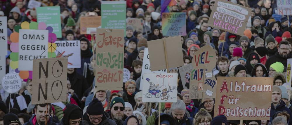 Anti-AfD-Protest im Februar 2025 (Symbolbild).