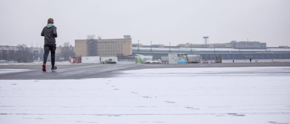 Schnee auf dem Tempelhofer Feld