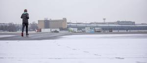 Schnee auf dem Tempelhofer Feld
