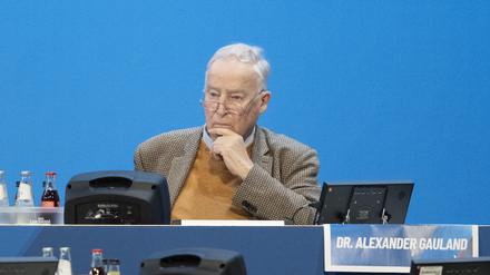 Der frühere Parteichef Alexander Gauland (AfD) nimmt am Bundesparteitag seiner Partei teil. 
