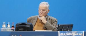 Der frühere Parteichef Alexander Gauland (AfD) nimmt am Bundesparteitag seiner Partei teil. 