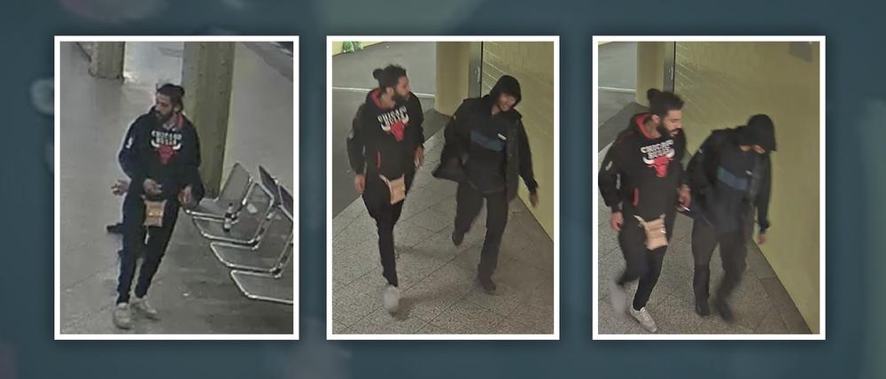 Die gesuchten Tatverdächtigen, die im U-Bahnhof Jannowitzbrücke einen 18-Jährigen ausgeraubt haben sollen.