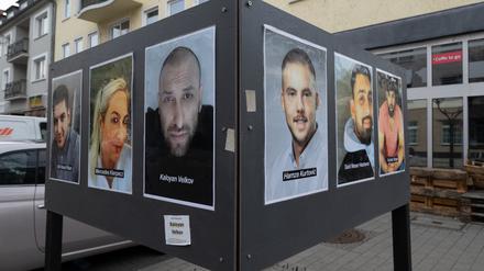 Fotos der Opfer des Anschlags vom 19. Februar 2020 im hessischen Hanau.