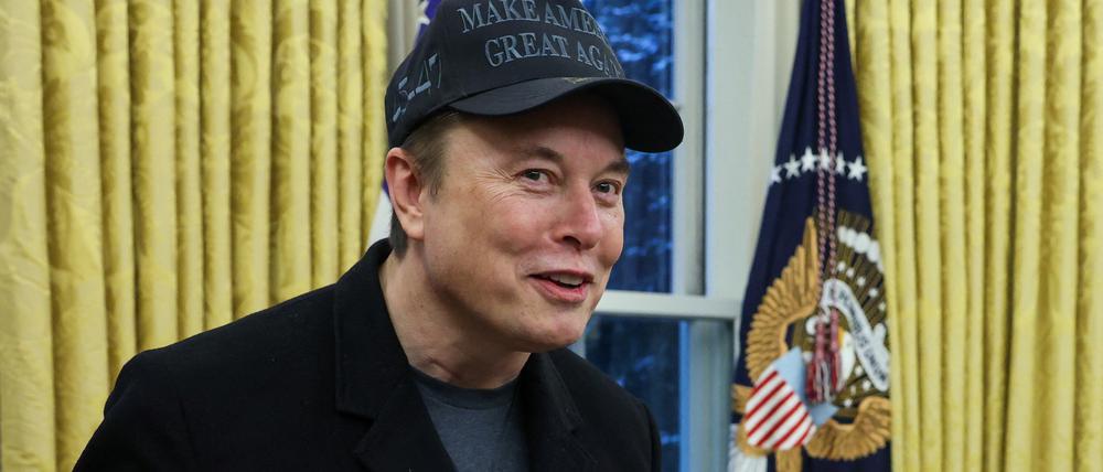 Elon Musk im Oval Office.  