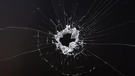 Black background with shattered glass texture